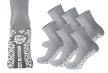 Load image into Gallery viewer, Women's Non-Skid Diabetic Cotton Quarter Socks with Non Binding Top (Grey) - 6 Pairs
