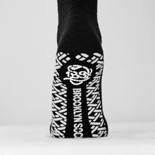 Load image into Gallery viewer, Men's Non-Skid Diabetic Cotton Quarter Socks with Non Binding Top (Black) - 6 Pairs