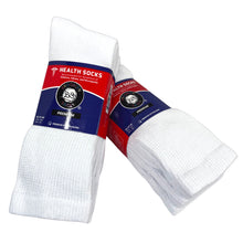Load image into Gallery viewer, Premium Women’s White Soft Breathable Cotton Crew Socks, Non-Binding & Comfort Diabetic Socks, Fits Shoe Size 6-11 - 6 Pairs