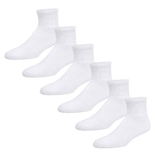 Load image into Gallery viewer, Premium Women’s White Soft Breathable Cotton Ankle Socks, Non-Binding & Comfort Diabetic Socks, Fits Shoe Size 6-11 - 6 Pairs