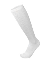 Load image into Gallery viewer, Men's Diabetic Over the Calf Knee High Cotton Socks (White) - 6 Pairs