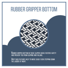 Load image into Gallery viewer, Men's Non Skid Diabetic Hospital Socks with Rubber Gripper Bottom (Assorted, Shoe Size 8-11 US) - 6 Pairs