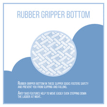 Load image into Gallery viewer, Women's Non Skid Diabetic Hospital Socks with Rubber Gripper Bottom (Assorted, Shoe Size 7-10 US) - 6 Pairs