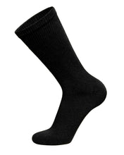 Load image into Gallery viewer, Men&#39;s Diabetic Cotton Neuropathy Crew Socks (Black) - 6 Pairs
