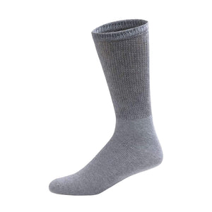 Men's Diabetic Cotton Neuropathy Crew Socks (Grey) - 6 Pairs