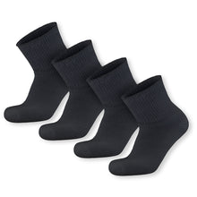 Load image into Gallery viewer, 4 pairs Extra Wide Cotton Diabetic Quarter/Over-the-Ankle Health Socks (Size 10-16)
