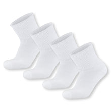 Load image into Gallery viewer, 4 pairs Extra Wide Cotton Diabetic Quarter/Over-the-Ankle Health Socks (Size 10-16)
