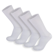 Load image into Gallery viewer, Extra Wide Diabetic Mid/Over-the-Calf Medical Socks for Swollen Feet (White) - 6 Pairs/Socks Size 10-16 for Men and Women
