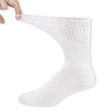 Load image into Gallery viewer, Thin Combed Cotton Diabetic Socks, Loose, Wide, Non-Binding Low-Crew Socks (Fits Shoe Size 7-11 )
