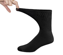 Load image into Gallery viewer, Thin Combed Cotton Diabetic Socks, Loose, Wide, Non-Binding Low-Crew Socks (Fits Shoe Size 7-11 )
