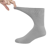 Load image into Gallery viewer, Thin Combed Cotton Diabetic Socks, Loose, Wide, Non-Binding Low-Crew Socks (Fits Shoe Size 7-11 )
