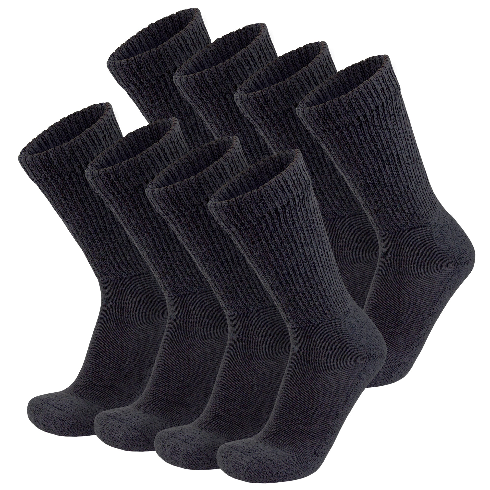 3, 6, Or 12 Pairs Men's & Women's Thermal Crew Socks – Thick, Warm, Diabetic-Friendly & Non-Binding 9 thumbnail image