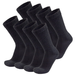 Diabetic Slipper Socks, Extra Thick Cotton Triple Cushioned Crew Socks (Size 10-13)