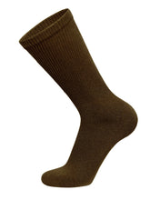 Load image into Gallery viewer, Women&#39;s Diabetic Cotton Neuropathy Crew Socks (Brown) - 6 Pairs
