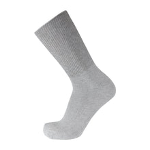 Load image into Gallery viewer, Men&#39;s Premium Cotton Diabetic Crew Socks with Loose Top (Grey) - 6 Pairs
