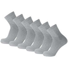 Load image into Gallery viewer, Men&#39;s Diabetic Quarter Length Athletic Sport Socks (Grey) - 6 Pairs
