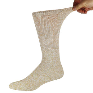 Men's 6 Pairs of Super-Soft Cotton Crew Socks (Marled Heather Grey)