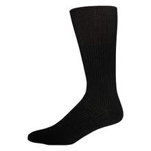 Load image into Gallery viewer, Men&#39;s Dress Crew Socks for Diabetics with Loose Top (Black) - 6 Pairs
