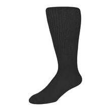 Load image into Gallery viewer, Extra Wide Diabetic Mid/Over-the-Calf Medical Socks for Swollen Feet (Black) - 6 Pairs/Socks Size 10-16 for Men and Women
