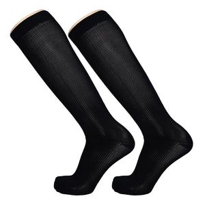 Men's Compression Knee High Stocking 10-20 mmHg, Medical Circulation Socks - 2 Pairs, Men's US Shoe Size 10-12.5