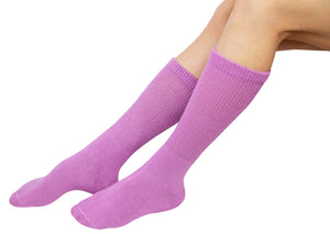 Premium Women’s Colorful Soft Breathable Cotton Crew Socks, Non-Binding & Comfort Diabetic Socks, Fits Shoe Size 6-11 - 6 Pairs