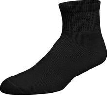 Load image into Gallery viewer, Premium Women’s Black Soft Breathable Cotton Ankle Socks, Non-Binding &amp; Comfort Diabetic Socks, Fits Shoe Size 6-11 - 6 Pairs
