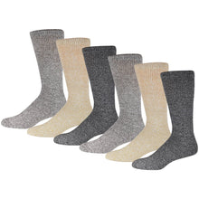 Load image into Gallery viewer, 6 Pairs of Diabetic Thermal Merino Wool Warm Socks (Assorted, Shoe Size US Men 9.5-12/Women 11-13)
