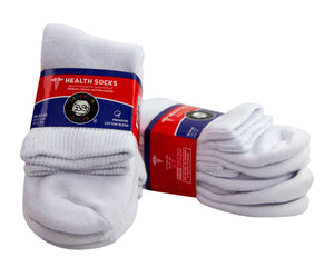 Premium Women’s White Soft Breathable Cotton Ankle Socks, Non-Binding & Comfort Diabetic Socks, Fits Shoe Size 6-11 - 6 Pairs