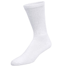 Load image into Gallery viewer, Premium Women’s White Soft Breathable Cotton Crew Socks, Non-Binding &amp; Comfort Diabetic Socks, Fits Shoe Size 6-11 - 6 Pairs
